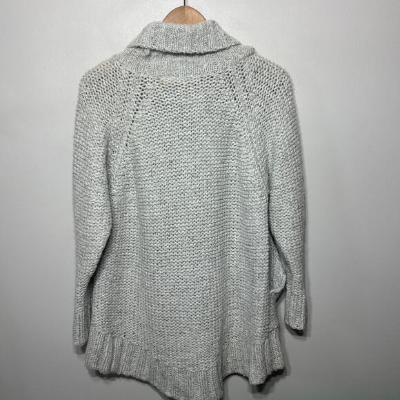 ProjectAJ117 Anthropologie Sweater Gray Wool Mohair Drapey Cowl Neck Cozy M - Picture 5 of 8